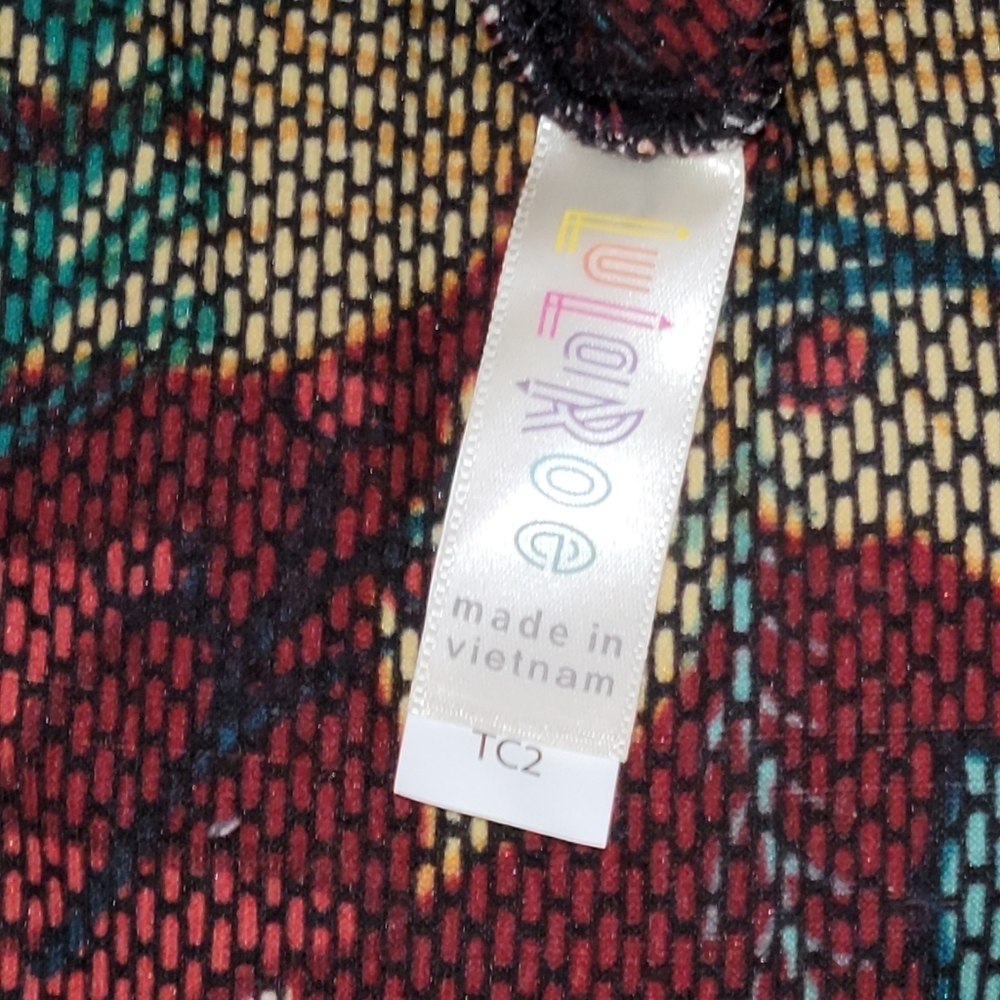 NWOT Vintage LuLaRoe Christmas Holiday Poinsettia Leggings size TC2 - Picture 3 of 6